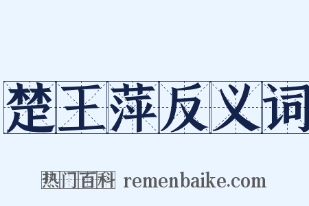 楚王萍反义词是什么意思的图片